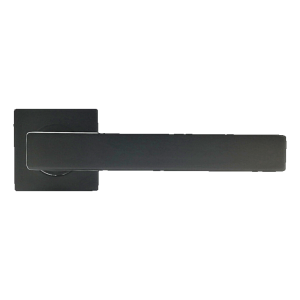 PSG Genova – čierna dverová kľučka so štvorcovým štítkom, nehrdzavejúca oceľ