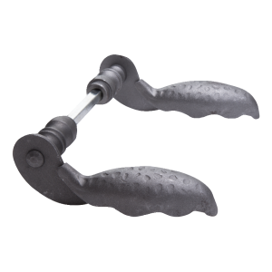 Postal – kovaná oceľová kľučka na bránu a bránku H150×L80 mm komplet