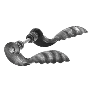 Postal – kovaná ozdobná klamka na bránu H160×L90 mm komplet