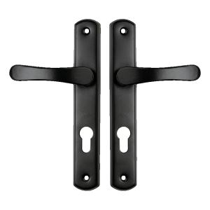 Yale dverová kľučka so štítkom biszkopt čierna – rozstup 72 mm