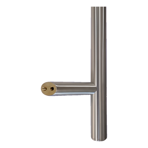 Jednostranné okrúhle dverové madlo ø32 × 1200 mm – oceľ AISI 304, satén, montáž 45° 000-719 (2)