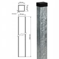 Stĺpik oplotenia 80x80x2 mm, dĺžka 2,4 mb, pozink 000-489 (4)