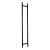 PINOX dverné madlo obojstranné okrúhle čierne fi 32 x 1400 mm AISI 304 000-747 (1)