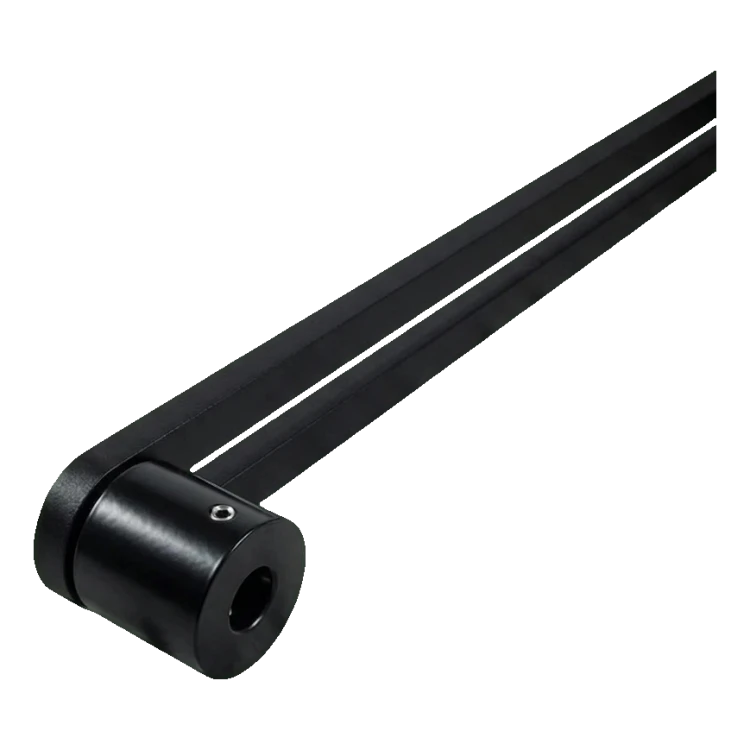 PSG obojstranná dverová kľučka pravouhlá 90° oceľová čierna 40×450 mm 000-768 (5)
