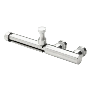 Záver pre sklenené brány oceľový AISI 304 ø20 mm satén – montáž na skrutkovanie