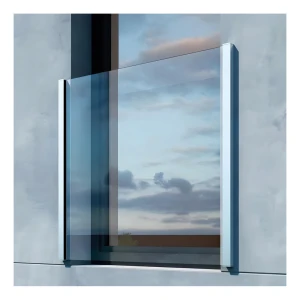 Kozza KB5000 – kompletný francúzsky balkón hliníkový H1100 mm, sklo 16–17,52 mm, matná anodizácia