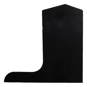 Kozza pravá bočná záslepka pre profil celoskleneného zábradlia KE 105 – čierna