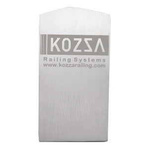Kozza bočná záslepka ľavá pre profil skleného zábradlia U KE 100 – eloxovaný hliník matný