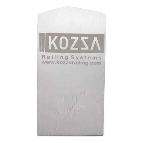 Kozza bočná záslepka ľavá pre profil skleného zábradlia U KE 100 – eloxovaný hliník matný 000-857 (1)