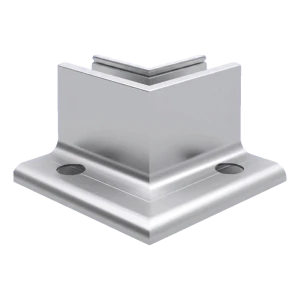 Kozza KE 105 – profil L rohový vnútorný 90° na celosklenené zábradlia, hliník, matná anodizácia