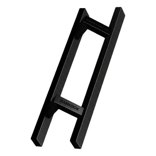 PINOX obojstranná dverná kľučka obdĺžniková 40×20 mm čierna saténová 500 mm 000-735 (1)