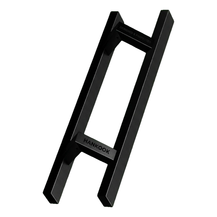 PINOX obojstranná dverná kľučka obdĺžniková 40×20 mm čierna saténová 500 mm 000-735 (1)