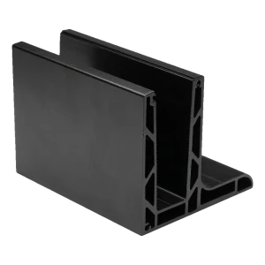 Kozza KE 105 – hliníkový profil L pre celosklené zábradlia 5000 mm čierny