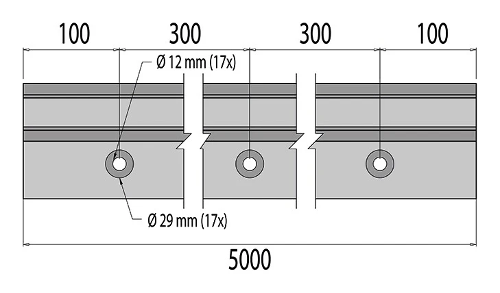 Kozza KE 105 – hliníkový profil L pre celosklené zábradlia 5000 mm čierny 000-872 (9)