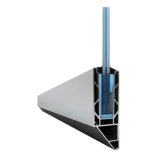 Kozza KE 120 – U profil na celosklenné zábradlia 5000 mm, bočné upevnenie 000-877 (1)