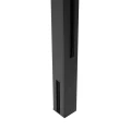 Rohový stĺpik zábradlia 45x45x1283mm sklo 8,72mm tmavošedý Kozza KR7500 000-890 (2)