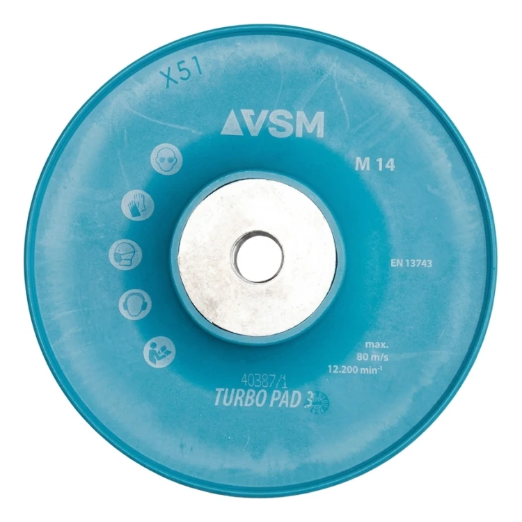 VSM Turbo Pad 3 – rebrovaná podložka na fibrové kotúče 125 mm M14 000-933 (1)