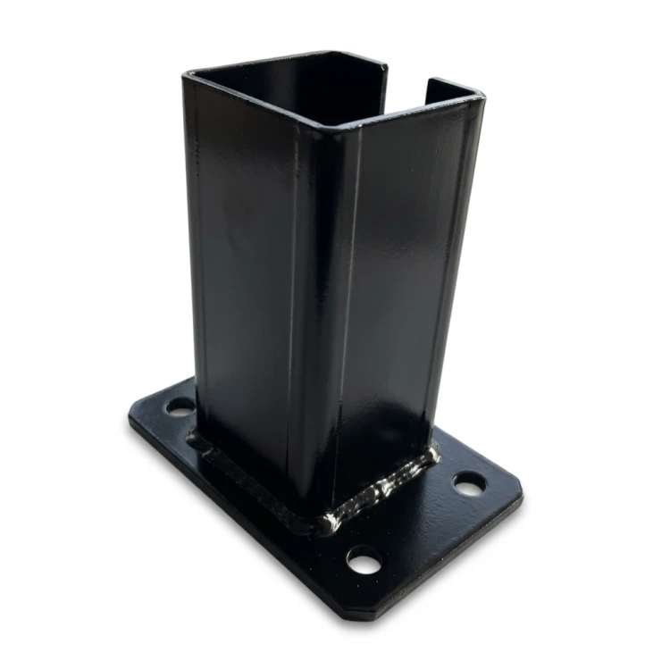 Základňa pre oplotový stĺpik 80x80 mm 8 mm čierna 000-786 (1)