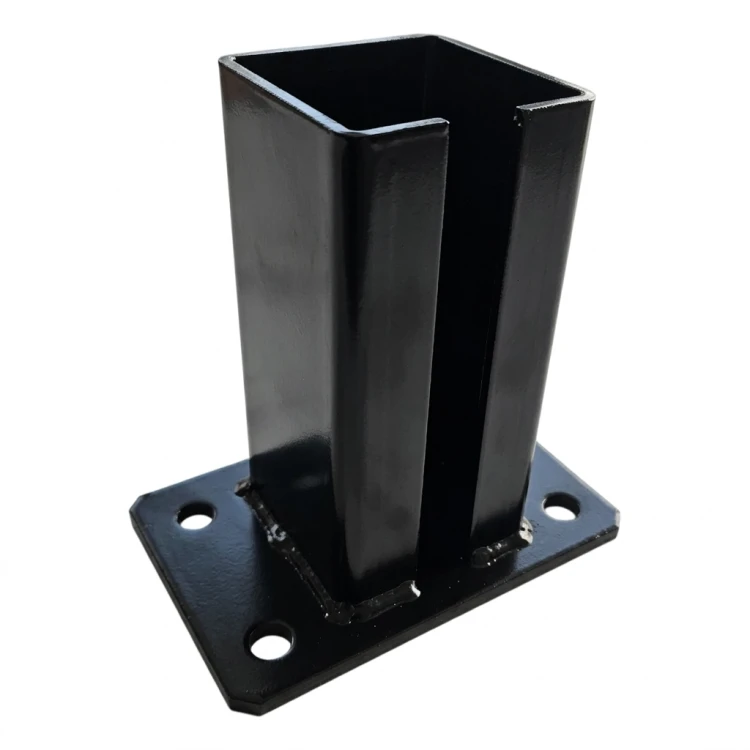 Základňa pre oplotový stĺpik 80x80 mm 8 mm čierna 000-786 (2)