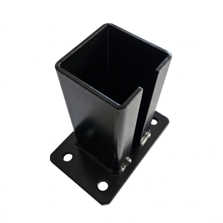 Základňa pre oplotový stĺpik 80x80 mm 8 mm čierna 000-786 (4)
