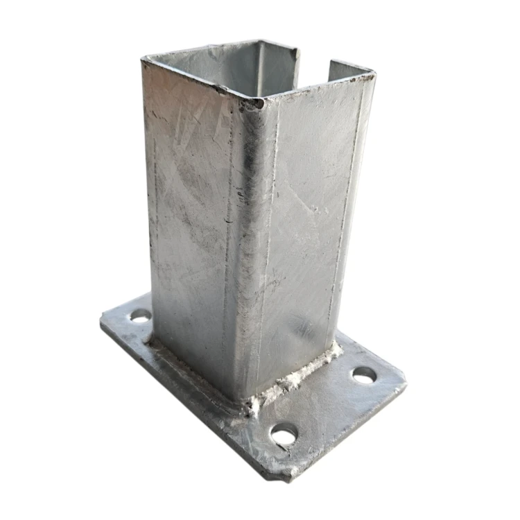 Základňa pre oplotový stĺpik 80x80 mm 8 mm pozinkovaná 000-785 (1)