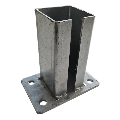 Základňa pre oplotový stĺpik 80x80 mm 8 mm pozinkovaná 000-785 (2)