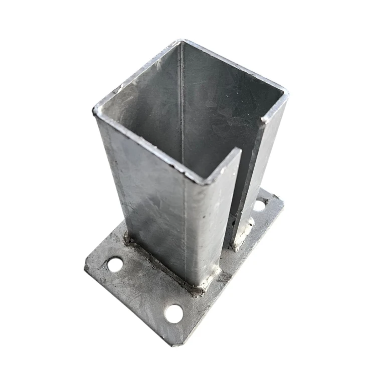 Základňa pre oplotový stĺpik 80x80 mm 8 mm pozinkovaná 000-785 (4)