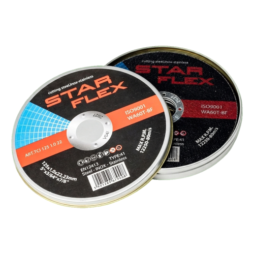 Starflex – sada rezných kotúčov pre oceľ a inox 125×1,0 mm (10 ks) 000-950 (1)
