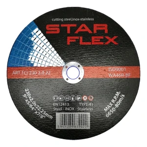 Star Flex rezný kotúč na oceľ a INOX 230×2,0 mm plochý Type 41