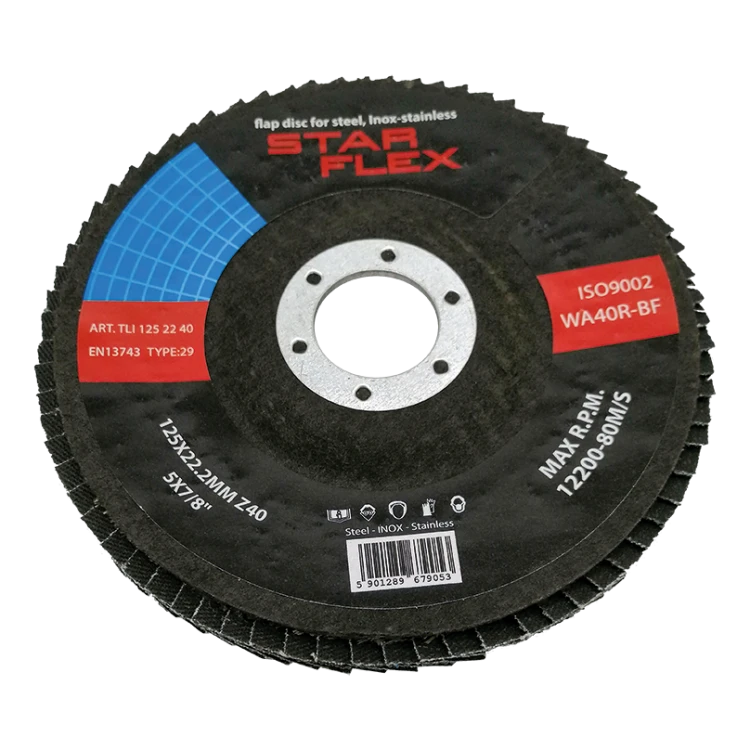 Star Flex – lamelový kotúč zirkónový T29 125 mm zrnitosť 40 pre nehrdzavejúcu oceľ 000-975 (1)