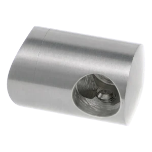 PSG zábradlový držiak koncový ľavý na prút fi 12 mm na rúru fi 42,4 mm – nerezová oceľ AISI 304 satén