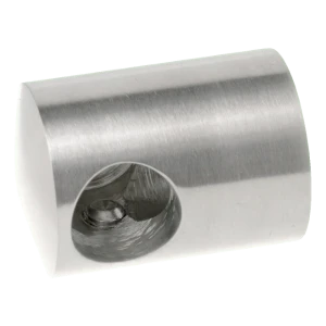 PSG pravý koncový držiak pre tyč fi 16 mm – upevnenie k rovine, AISI 304 satén