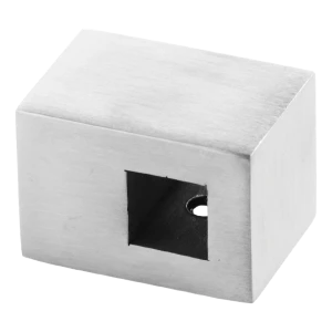 PSG priechodný držiak zábradlia pre tyč 10x10 mm – montáž na plochu, AISI 304 satén