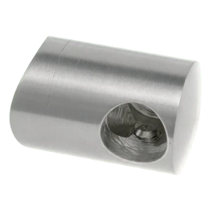 PSG ľavý koncový držiak pre tyč fi 12 mm na rúru 42,4 mm – nerezová oceľ AISI 304 lesk