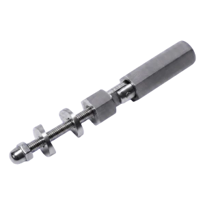 PSG kĺbové držadlo na lanko fi 6 mm – upevnenie na rúru 42,4 mm alebo plochu, AISI 304 satén