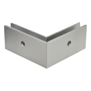 PSG rohový profil U vonkajší na celosklenené zábradlia 200×119×47 mm – bočné upevnenie