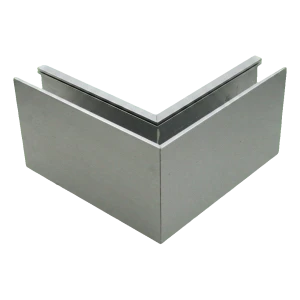 PSG Profil U rohový vonkajší na celosklené zábradlia 200×120×45 mm – hliník satén