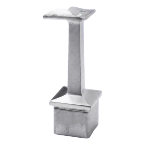 Rohová podpora zábradlia 42,4 mm pre stĺpik 40x40 mm – nerezová oceľ AISI 304 satén