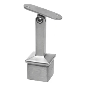 PSG podpora zábradlia plochá kĺbová lepená na stĺpik 40x40 mm AISI 304 satén