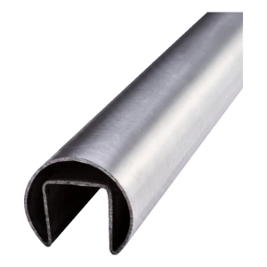 Madlo na sklo fi 42,4 mm AISI 304 satén – celosklená balustráda, L=2500 mm