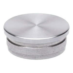 Záslepka vypuklá zatlčená do rúry zábradlia 42,4 mm – oceľ AISI 304 satén