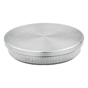 Záslepka plochá zabíjaná do rúry zábradlia 42,4 mm AISI 304 satén