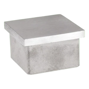 Zátka na záboj do štvorcového profilu 40×40×2 mm – nerezová oceľ AISI 304 satén