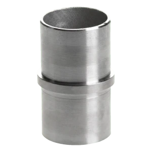 Rovný spojka rúry zábradlia 48,3 mm lepená – nerezová oceľ AISI 304 satén