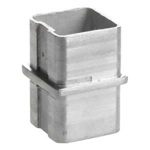 Spojka rovná lepená pre balustradový profil 40x40 mm – nerezová oceľ AISI 304 satén