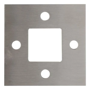 Základňa stĺpa zábradlia na zváranie 100x100 mm – nerezová oceľ AISI 304 satén, systém 40x40