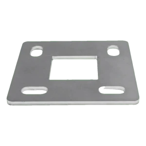 Základňa stĺpa zábradlia na zváranie 80×80 mm – nerezová oceľ AISI 304, systém 40×40