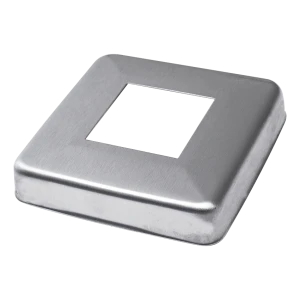 Krycia platnička štvorcová oceľová pre profil zábradlia 40x40 mm – 85x85 mm satén