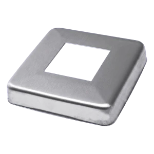 Maskovacia rozeta pre zábradlie 90x90 mm na profil 40x40 – nehrdzavejúca oceľ AISI 304 lesk