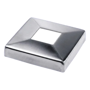 Maskovacie rozeta štvorcová 108×108 mm na zábradlový profil 40×40 – nerezová oceľ AISI 316 satén